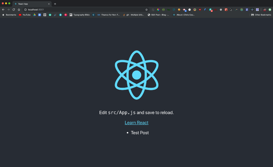 React Redux Test Post Example